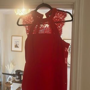 Short red dress